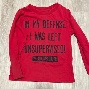 Red Kids Long Sleeve Shirt